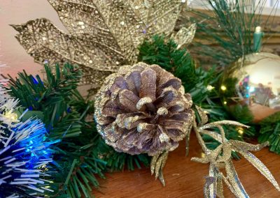 A golden pinecone - It's Christmas at Browns Boutique Hotel
